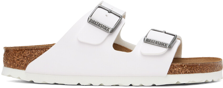 

Белые узкие сандалии Arizona Birkenstock