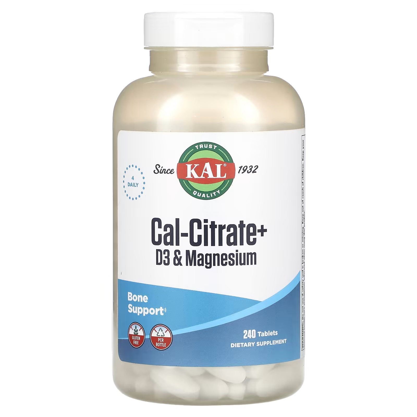 Пищевая добавка KAL Магний-витамин D3 пищевая добавка kal кальций магний 250 таблеток