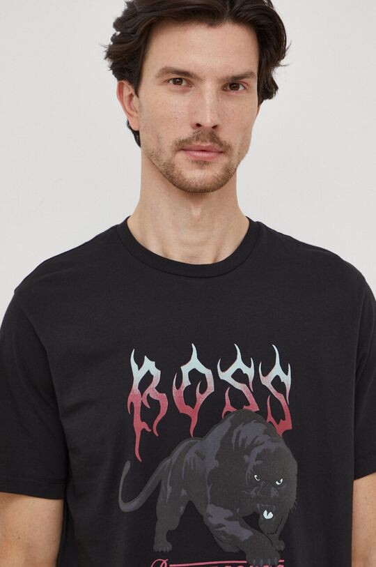 

Хлопковая футболка Boss, черный