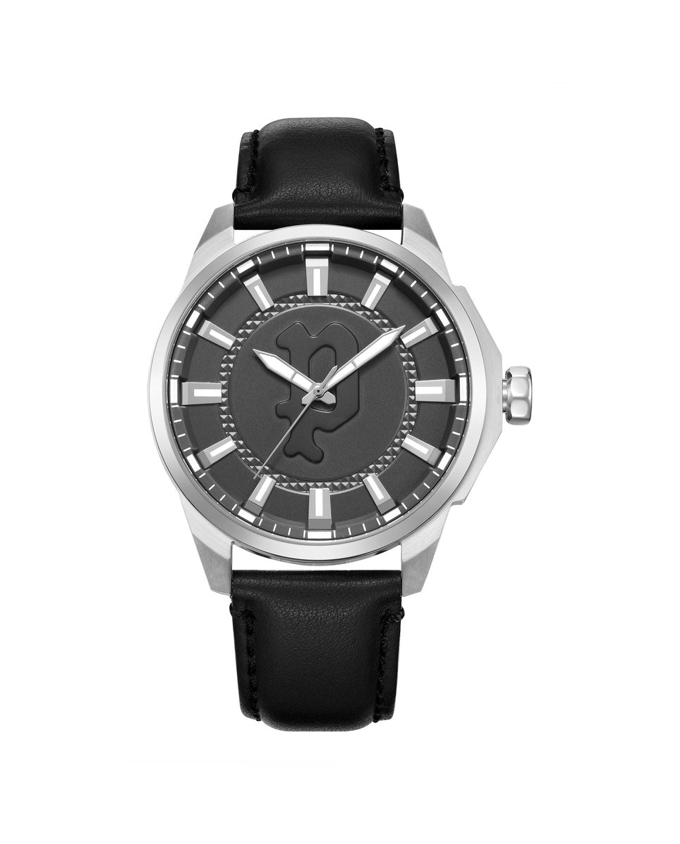 Мужские часы Kaweka PEWJA2204305 из кожи с черным ремешком Police, черный цена и фото