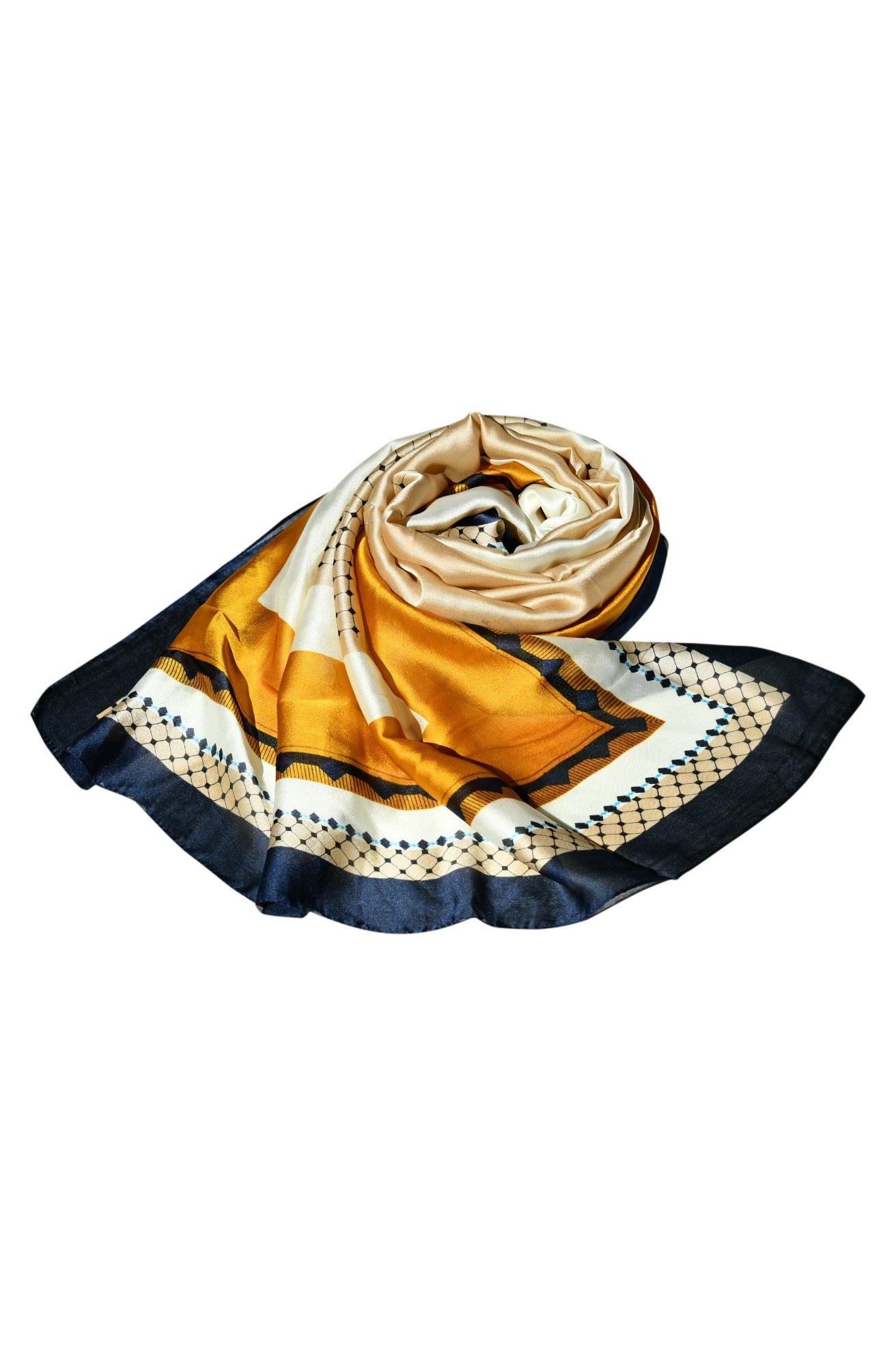 цена Высококачественная шаль, модельерский шелковый шарф с принтом для женщин, стильный шелковый платок, вечеринка, элегантность для любого наряда Blue Chilli, мультиколор