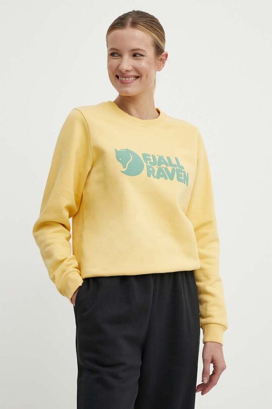 

Хлопковая толстовка Fjallraven, желтый