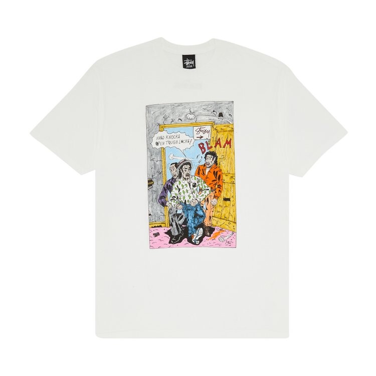 

Футболка Stussy x Real Deal Hard Knocks 'White', белый