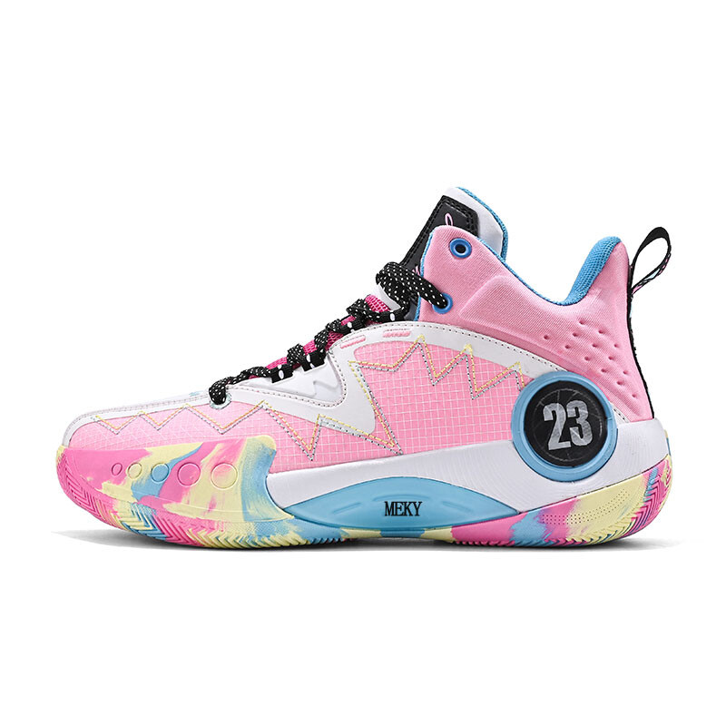 

Баскетбольные кроссовки Basketball Shoes Unisex High-Top Meky, белый/красный