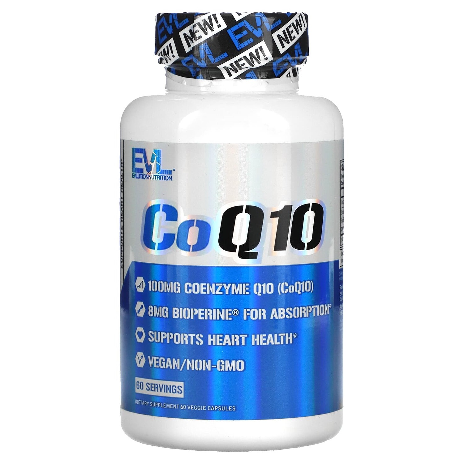 

CoQ10, 100 mg, 60 Veggie Capsules, EVLution Nutrition
