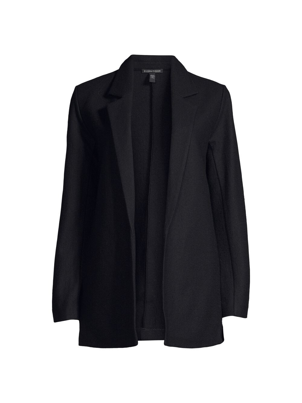 

Длинный шерстяной блейзер Eileen Fisher, черный