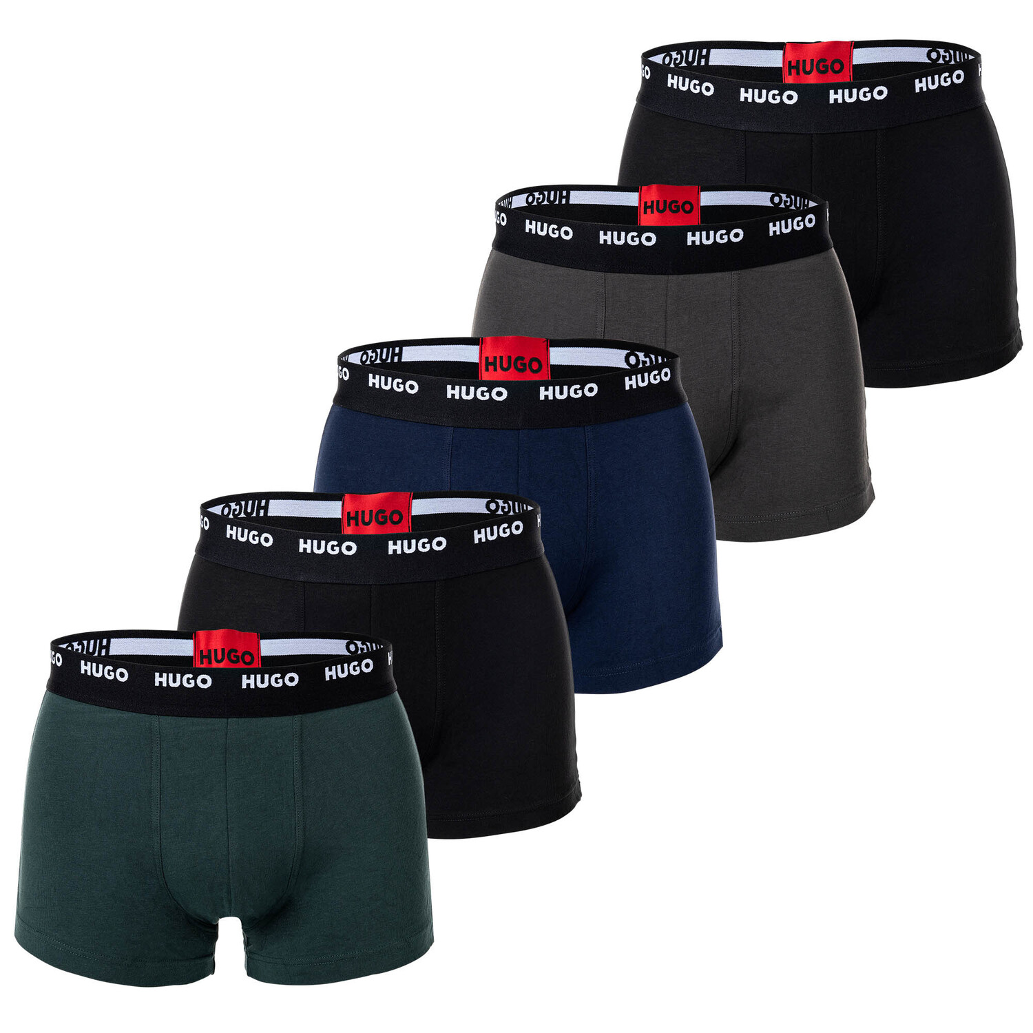 

Боксеры HUGO 5 шт, цвет Schwarz/Blau/Grau/Grün