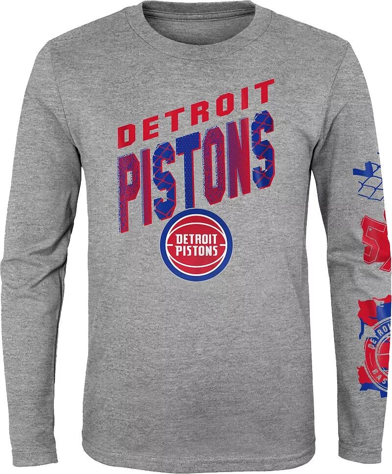 

Серая футболка с длинными рукавами Outerstuff Youth Detroit Pistons Parks & Wreck