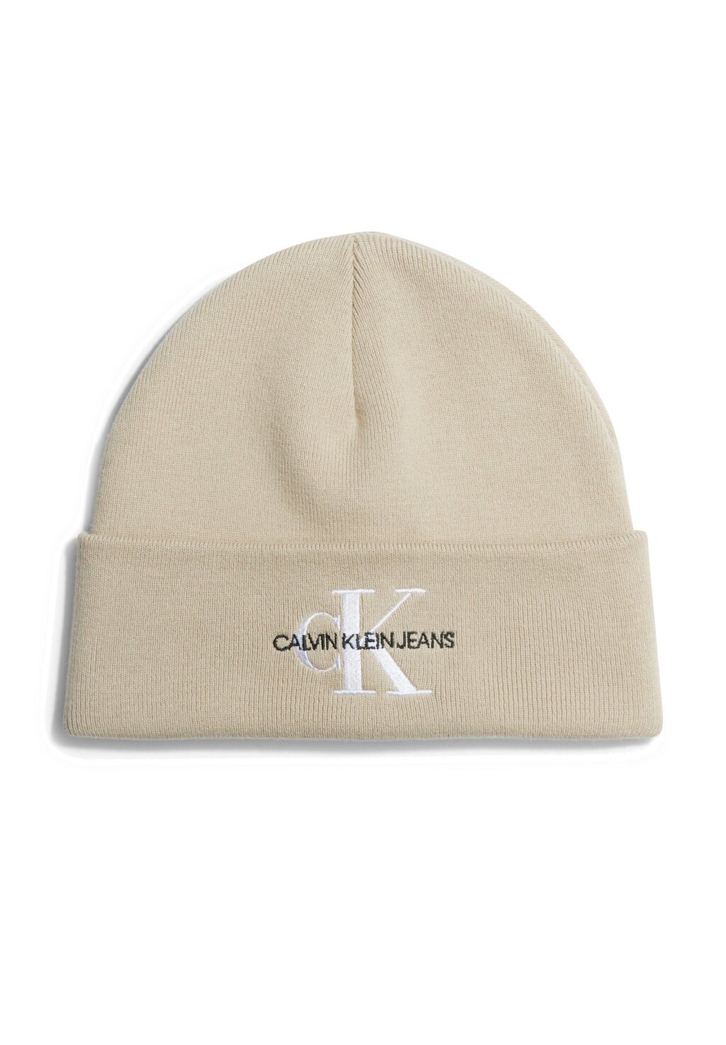 

Шапка-бини Calvin Klein Jeans EMBRO MONOLOGUE, цвет plaza taupe