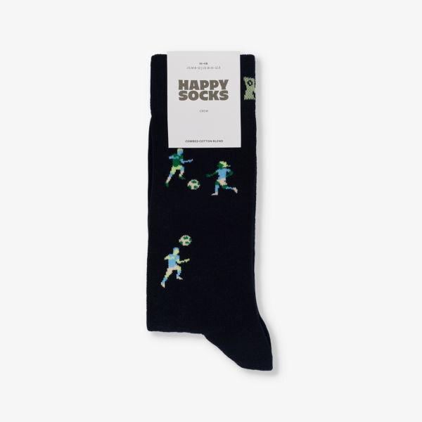 

Футбольные носки из смеси эластичного хлопка Happy Socks, синий