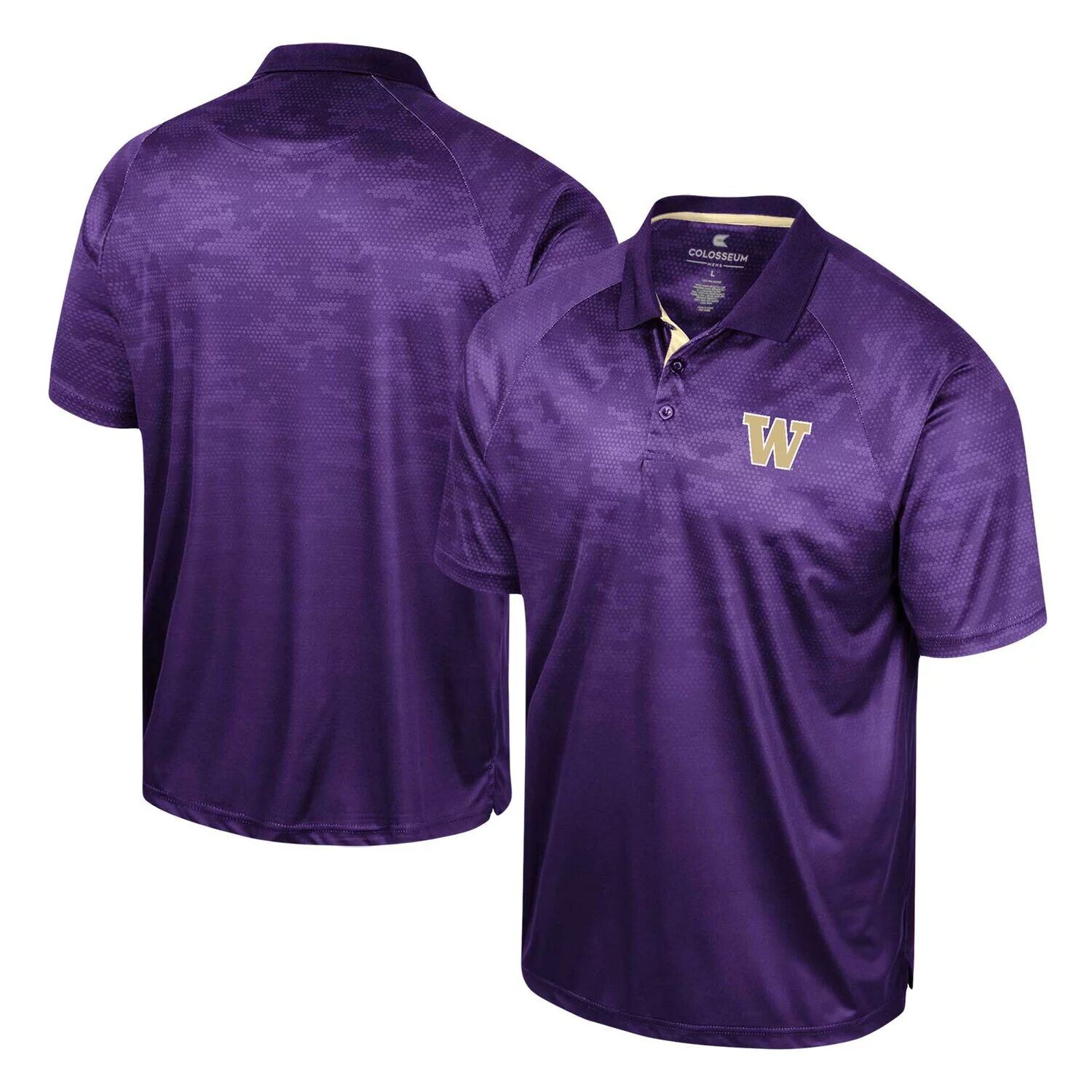 

Мужская футболка-поло реглан Colosseum Purple Washington Huskies Honeycomb