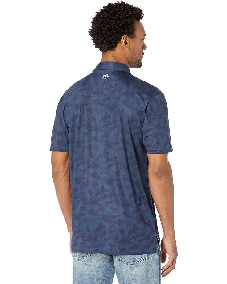 

Поло Southern Tide Driver Camo Perf Polo, цвет True Navy