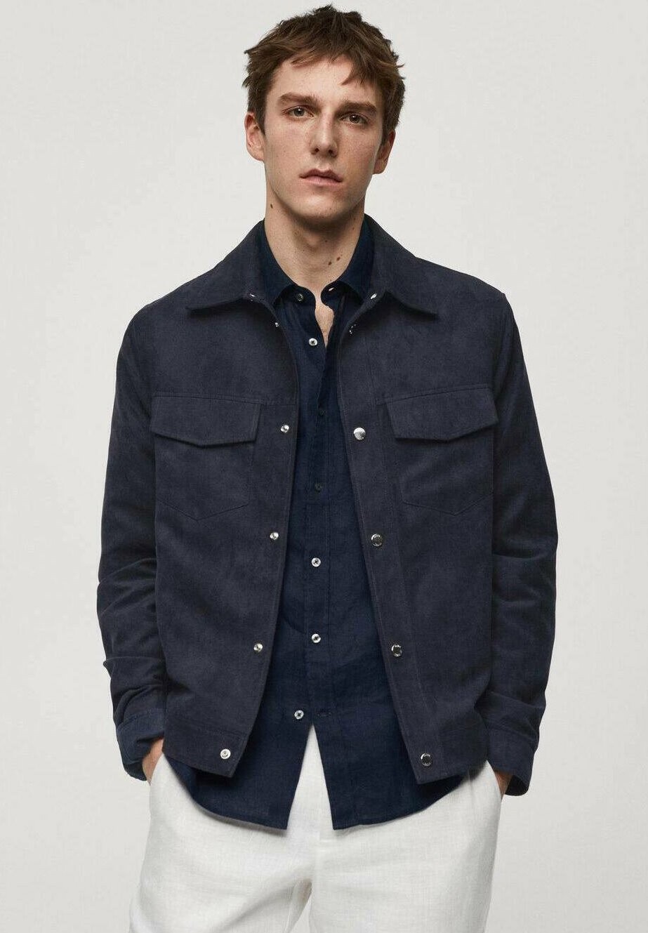 

Куртка из искусственной кожи JANSEN Mango, цвет navy blå