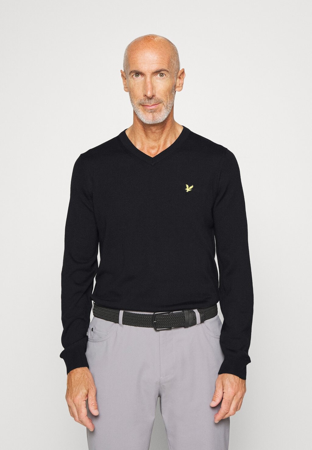 

Свитер GOLF V NECK Lyle & Scott, угольно-черный