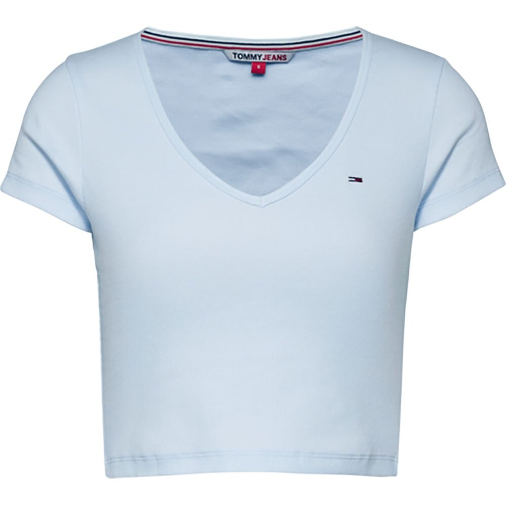 

Футболка Tommy Jeans Bby Crp Essential Rib Short Sleeve V Neck, синий