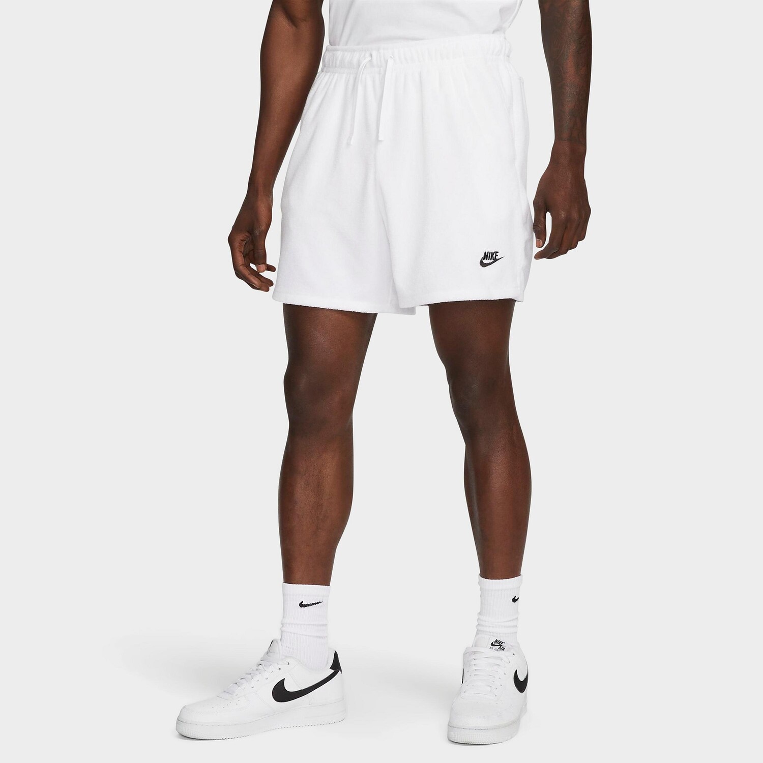 

Мужские флисовые махровые шорты Nike Club, белый