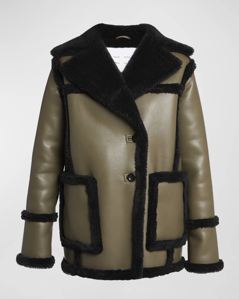 

Куртка на флисовой подкладке с покрытием Proenza Schouler White Label, Серый