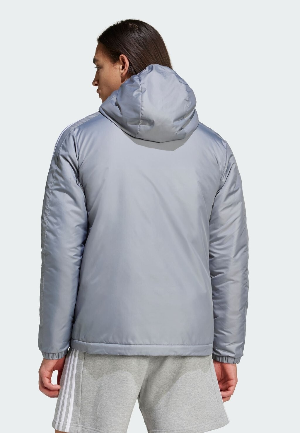 

Зимняя куртка ESSENTIALS 3-STRIPES INSULATED HOODED adidas, серый