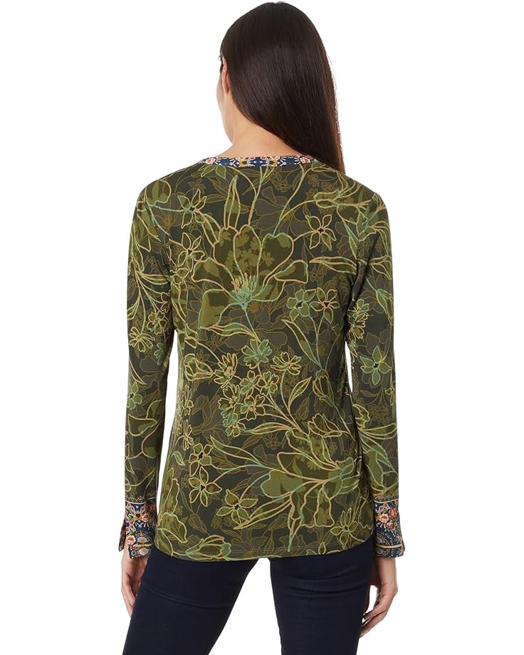 

Топ Johnny Was The Janie Favorite Split Neck Top, мульти