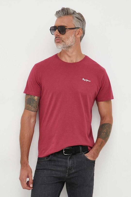 

Хлопковая футболка Wiltshire Pepe Jeans, розовый