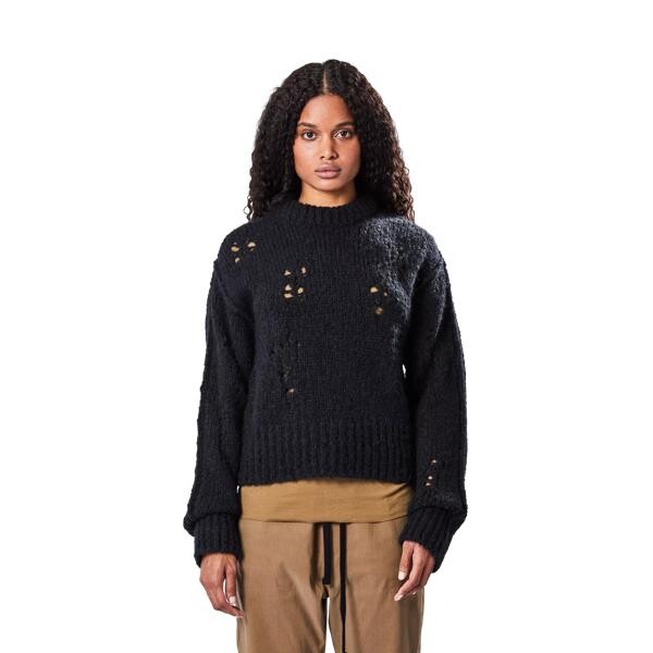 

Пулловер kurzer pullover mit löchern black black Thom Krom, черный