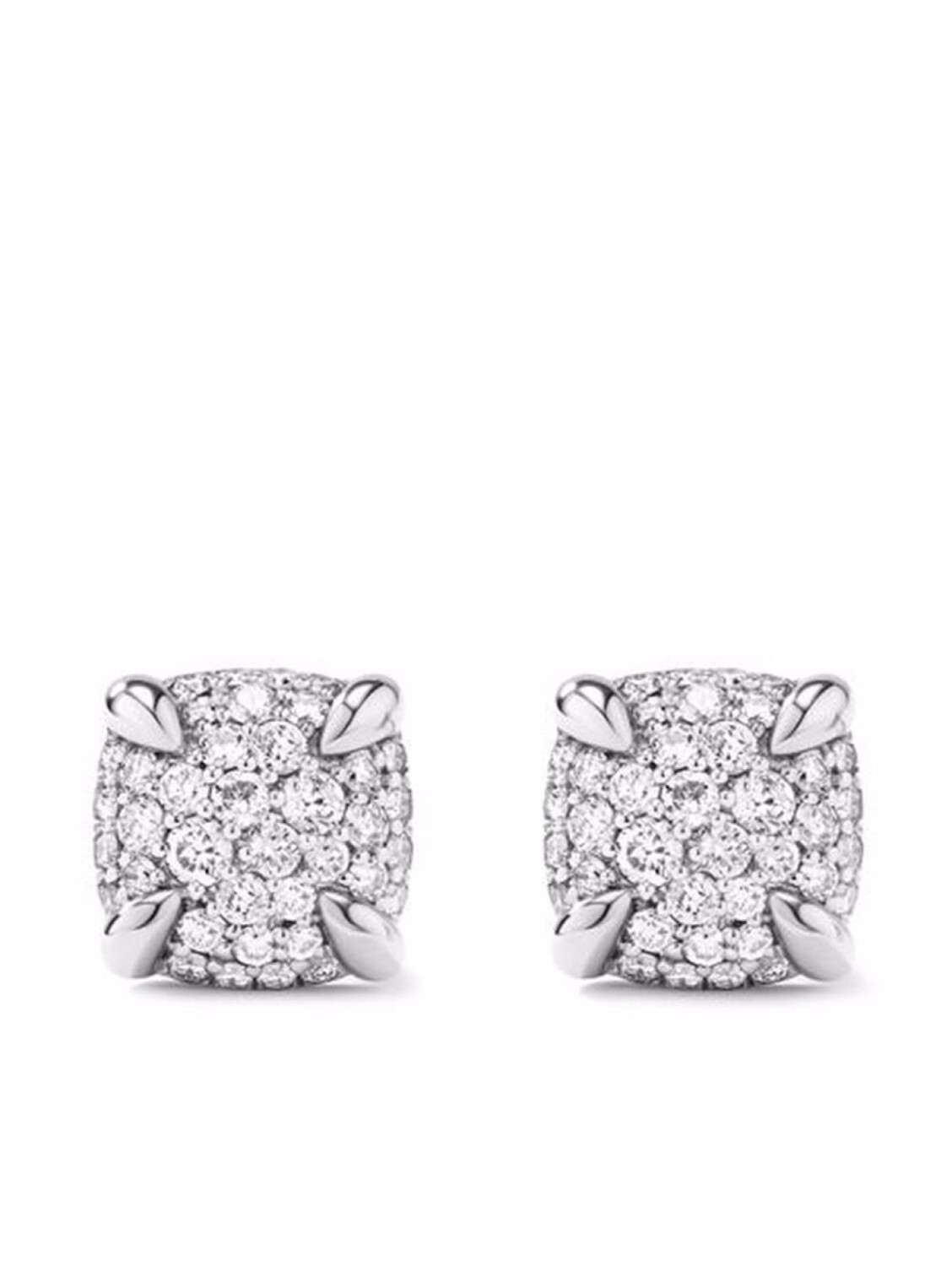 

Серебряные серьги Petite Chtelaine с бриллиантами David Yurman, серебряный