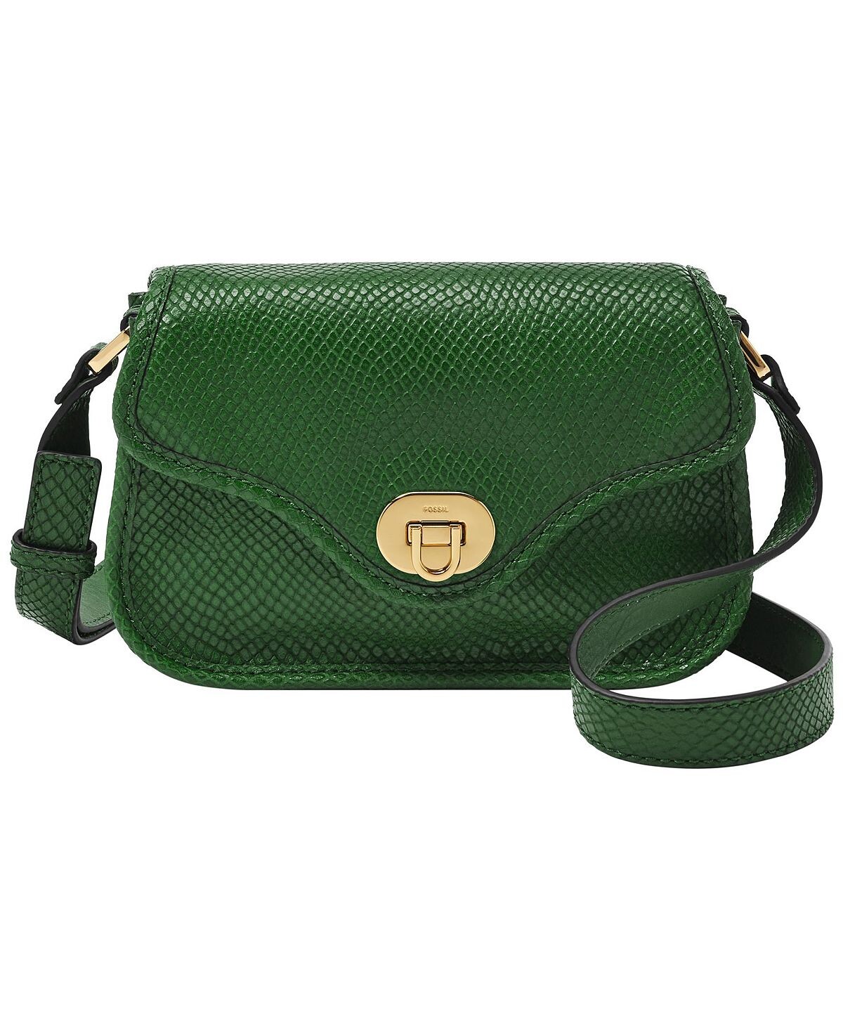 

Кожаная сумка через плечо Heritage Mini с клапаном Fossil, зеленый