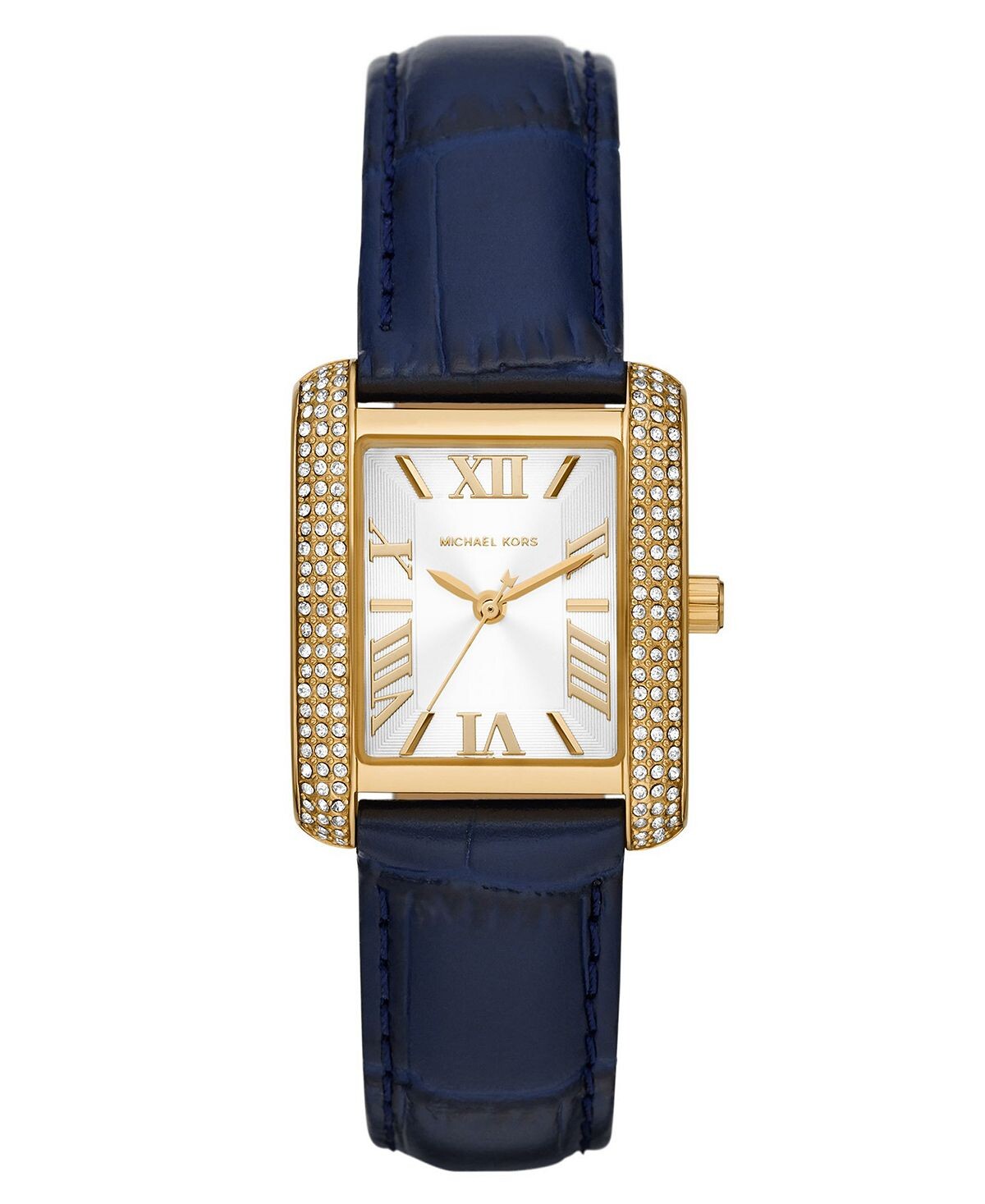 

Женские часы Emery из натуральной кожи с тремя стрелками, темно-синие, 33 x 27 мм Michael Kors