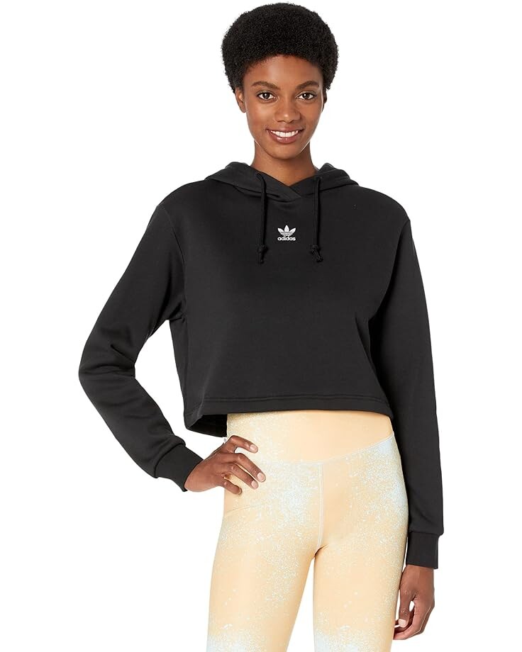 

Худи adidas Originals adiColor Essentials Cropped, черный
