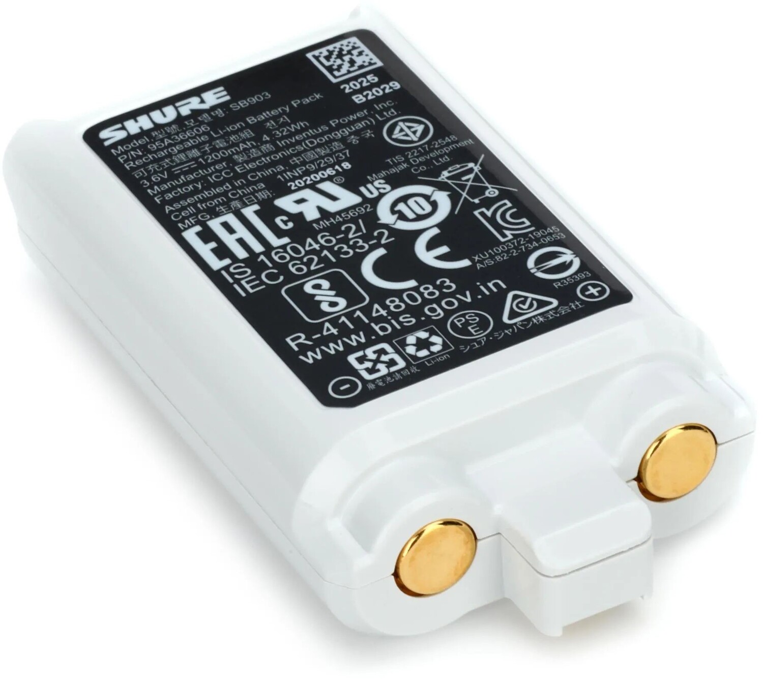

Литий-ионная аккумуляторная батарея Shure SB903