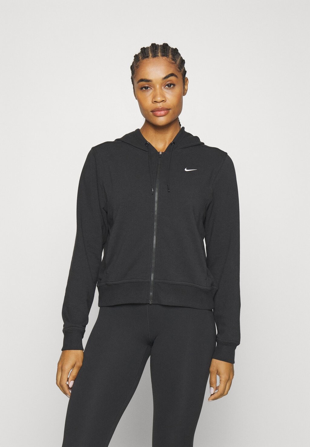 

Толстовка на молнии ONE HOODIE Nike, черный/белый