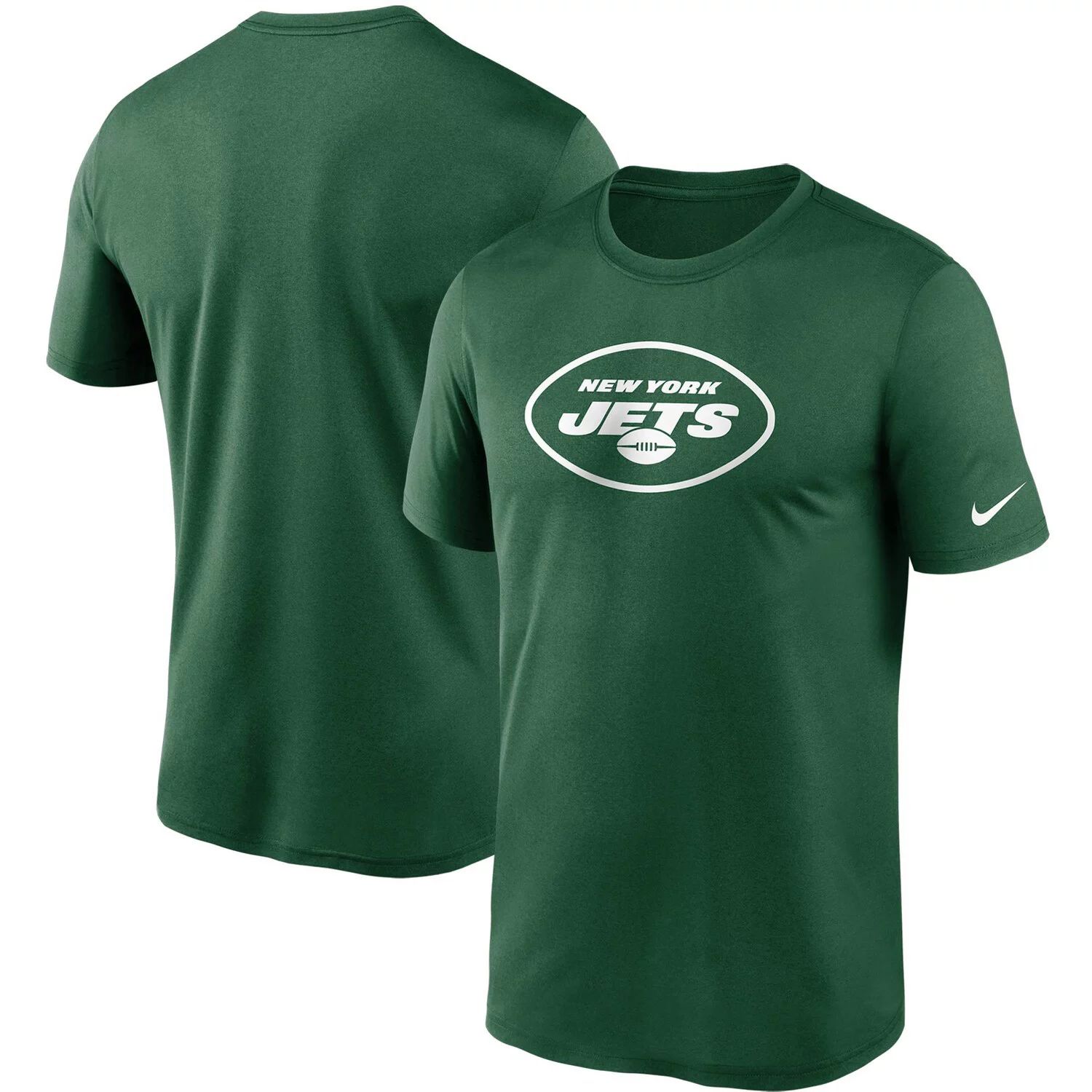 Мужская зеленая футболка с логотипом New York Jets Essential Legend Performance Nike мужская зеленая футболка new york jets legend icon performance nike