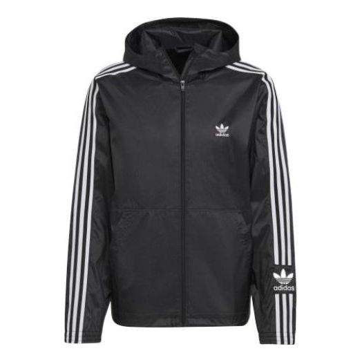 

Куртка Men's adidas originals Lock Up Wb Stripe Embroidered Hooded Track Jacket Black, мультиколор