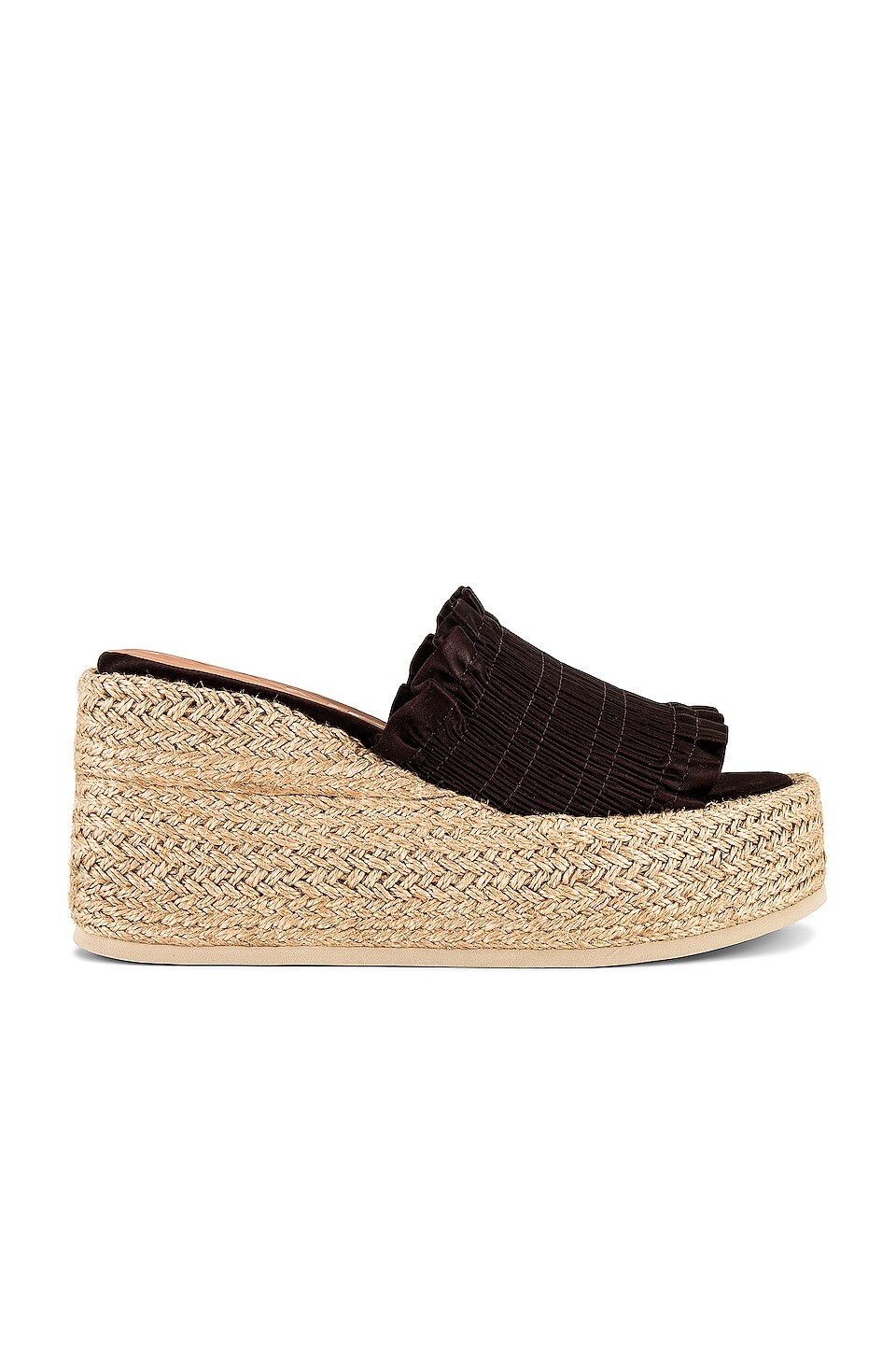

Сандалии Ganni Smock Wedge, цвет Chocolate Fondant
