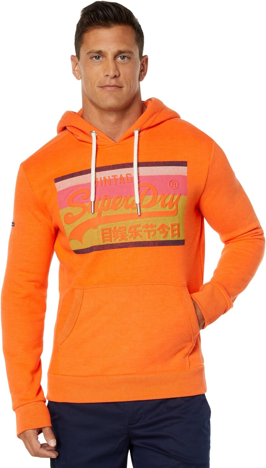 

Толстовка Cali с винтажным логотипом Superdry, цвет New House Orange Marl