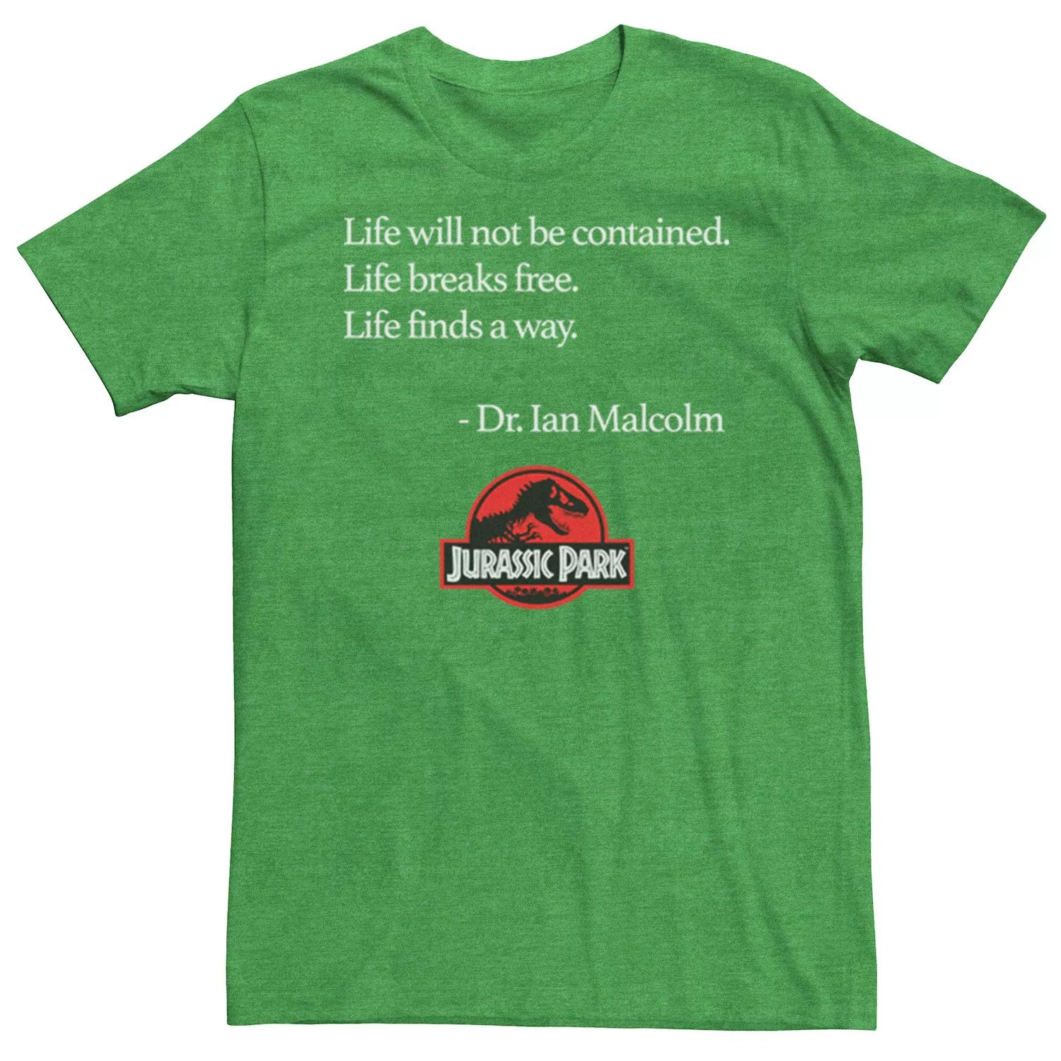 

Мужская футболка Jurassic Park Life Finds A Way Quote Licensed Character