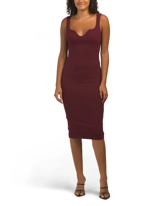 

Платье миди без рукавов Sloane Dress The Population, цвет Burgundy