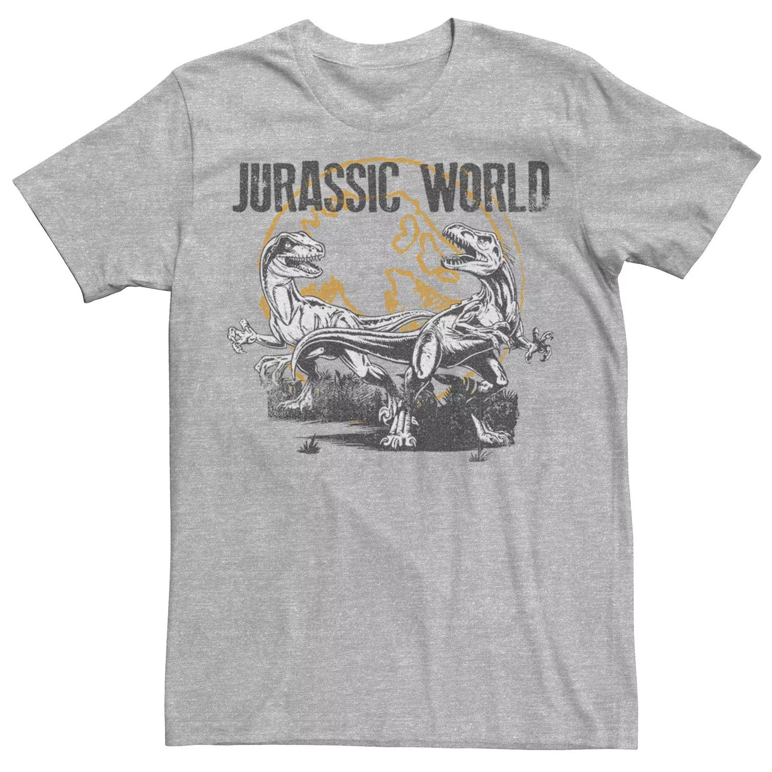 Мужская потертая футболка Raptor Battle Jurassic World