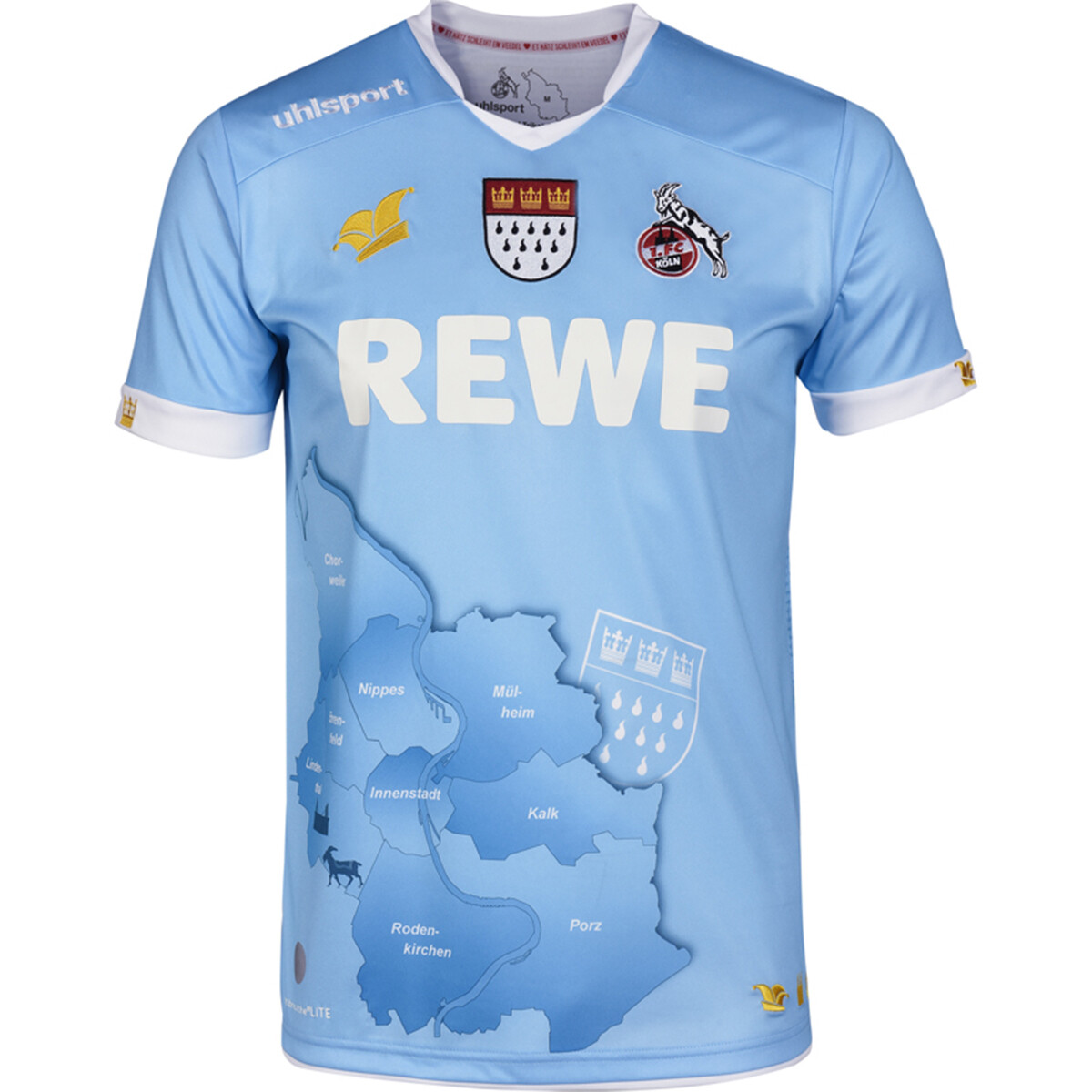 

Футболка uhlsport 1.FC Köln TW Karnevaltrikot 19/20 JR, синий