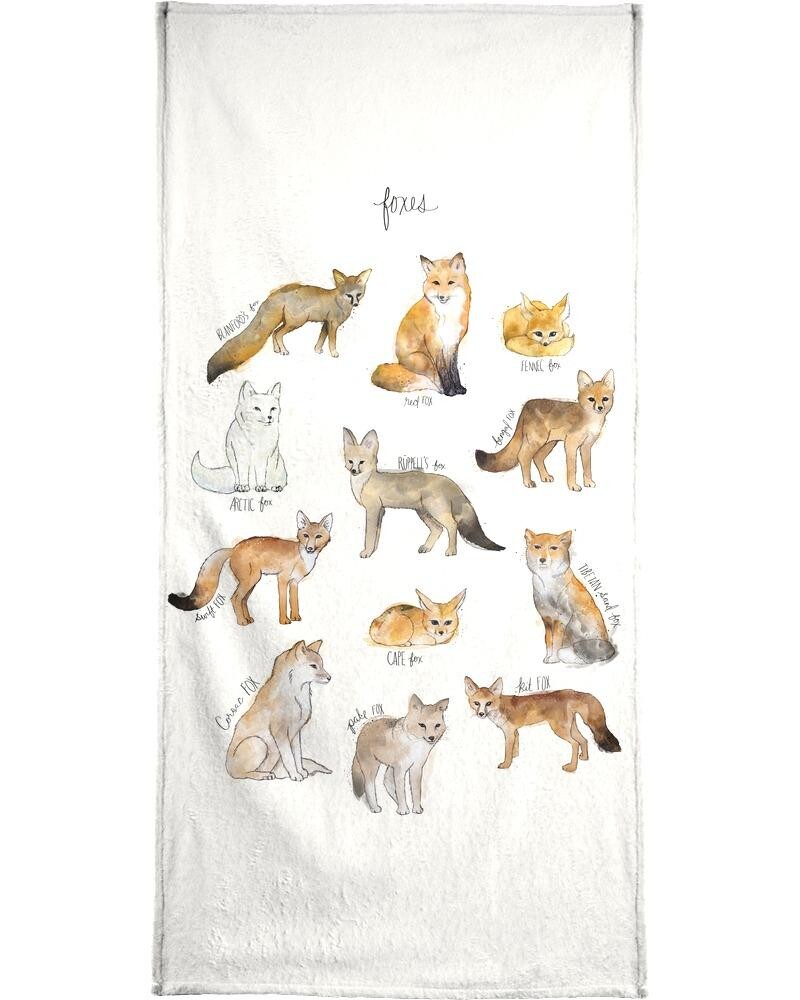 

Полотенце для ванной Juniqe Foxes, цвет Braun & Cremeweiß
