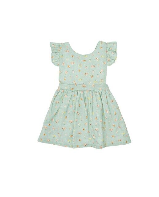 

Платье для девочки с цветочным принтом и скрещенными бретелями Babidú, зеленый