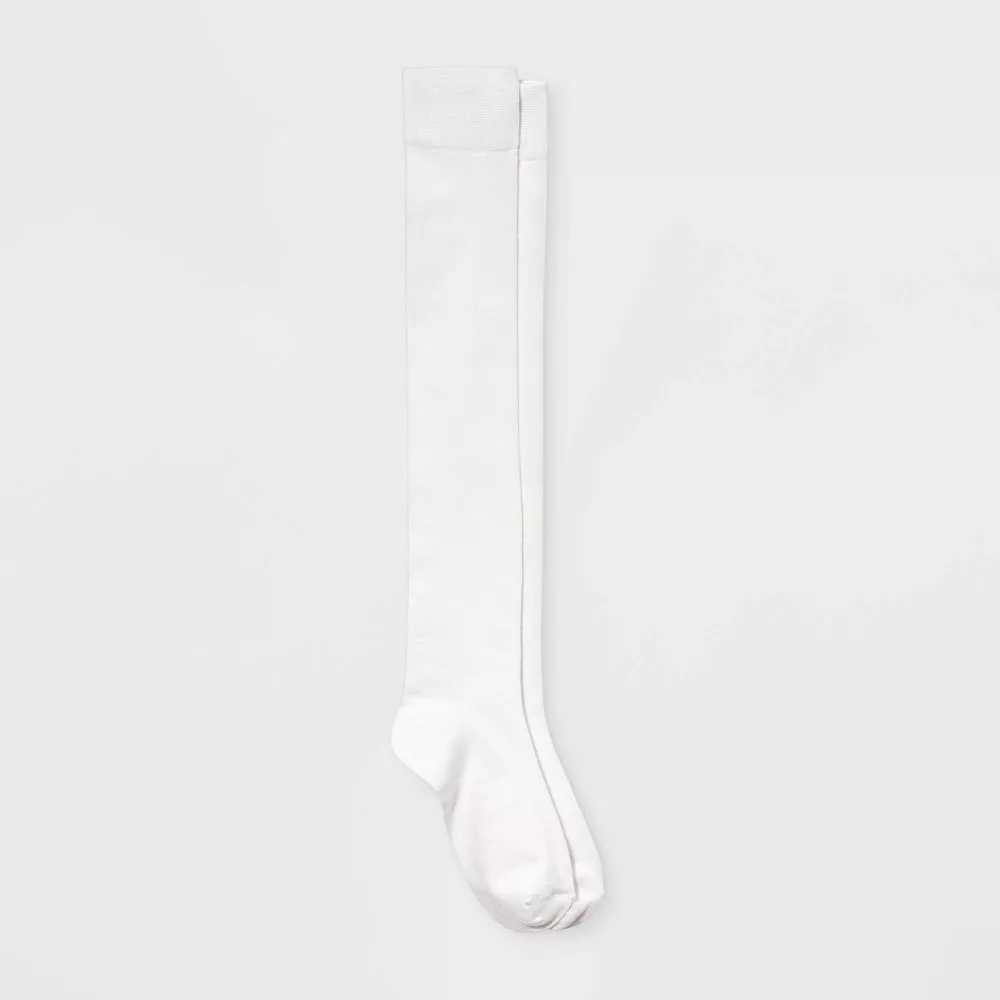 

Женские носки выше колена, цвет White