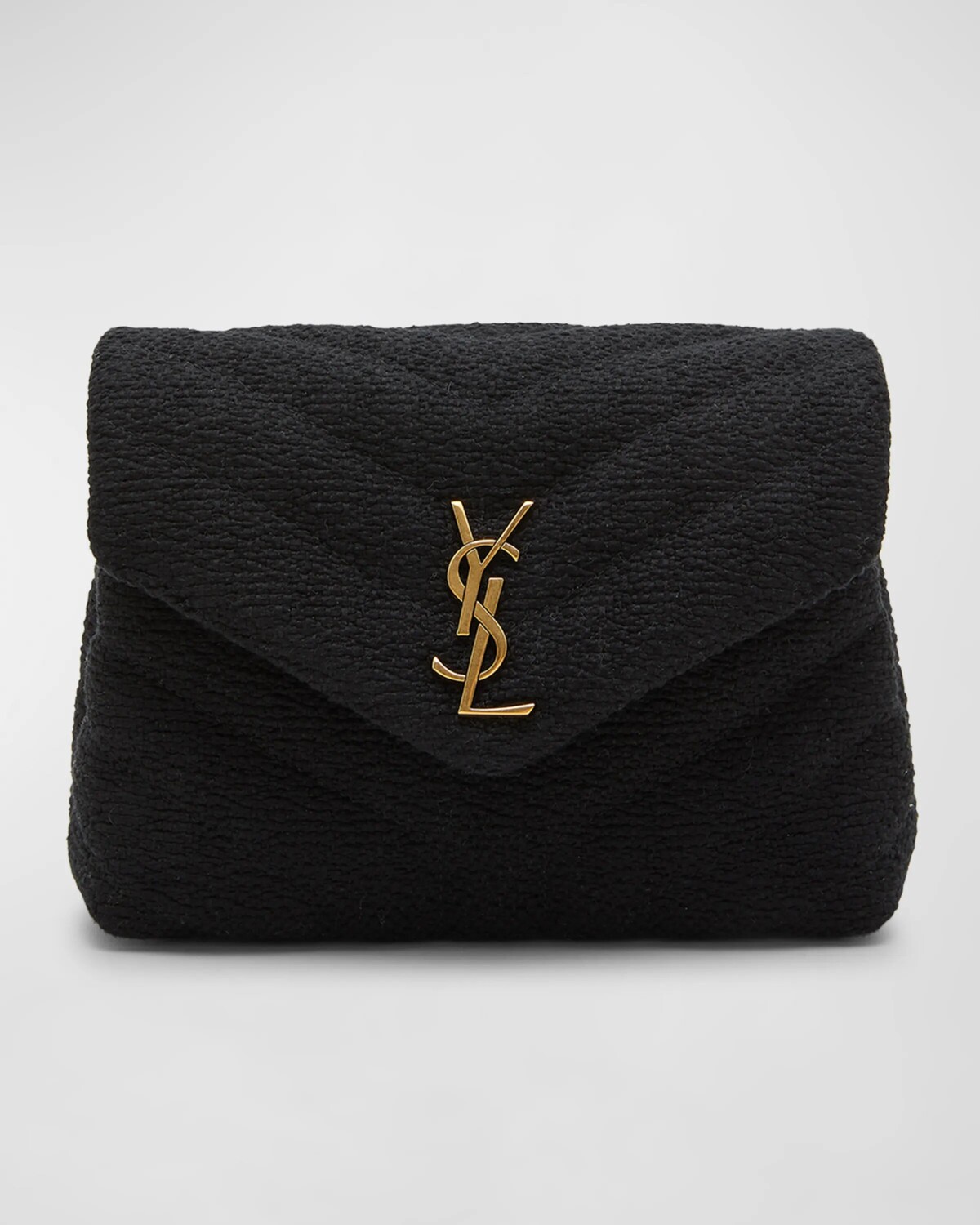 

Сумка через плечо Loulou Toy YSL из стеганого твида Saint Laurent, цвет Noir