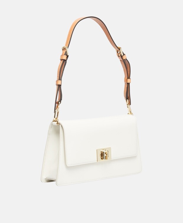 

Кожаная сумка-мессенджер Furla, цвет Wool White