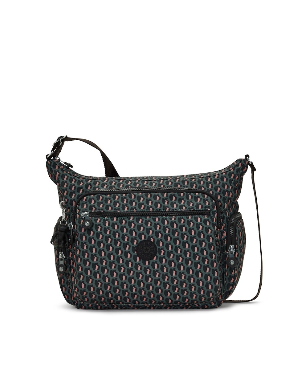 

Женская сумка через плечо с разноцветным принтом на молнии Kipling, мультиколор