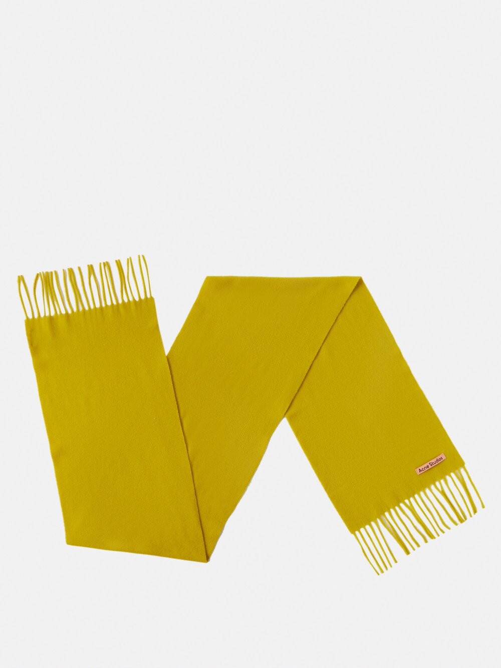 

Шерстяной шарф canada с бахромой Acne Studios, желтый