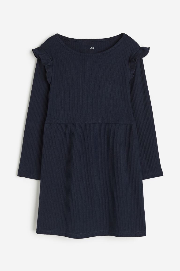 

Платье из джерси в рубчик H&M, синий