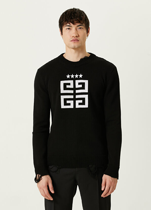 

Черный жаккардовый свитшот с логотипом Givenchy