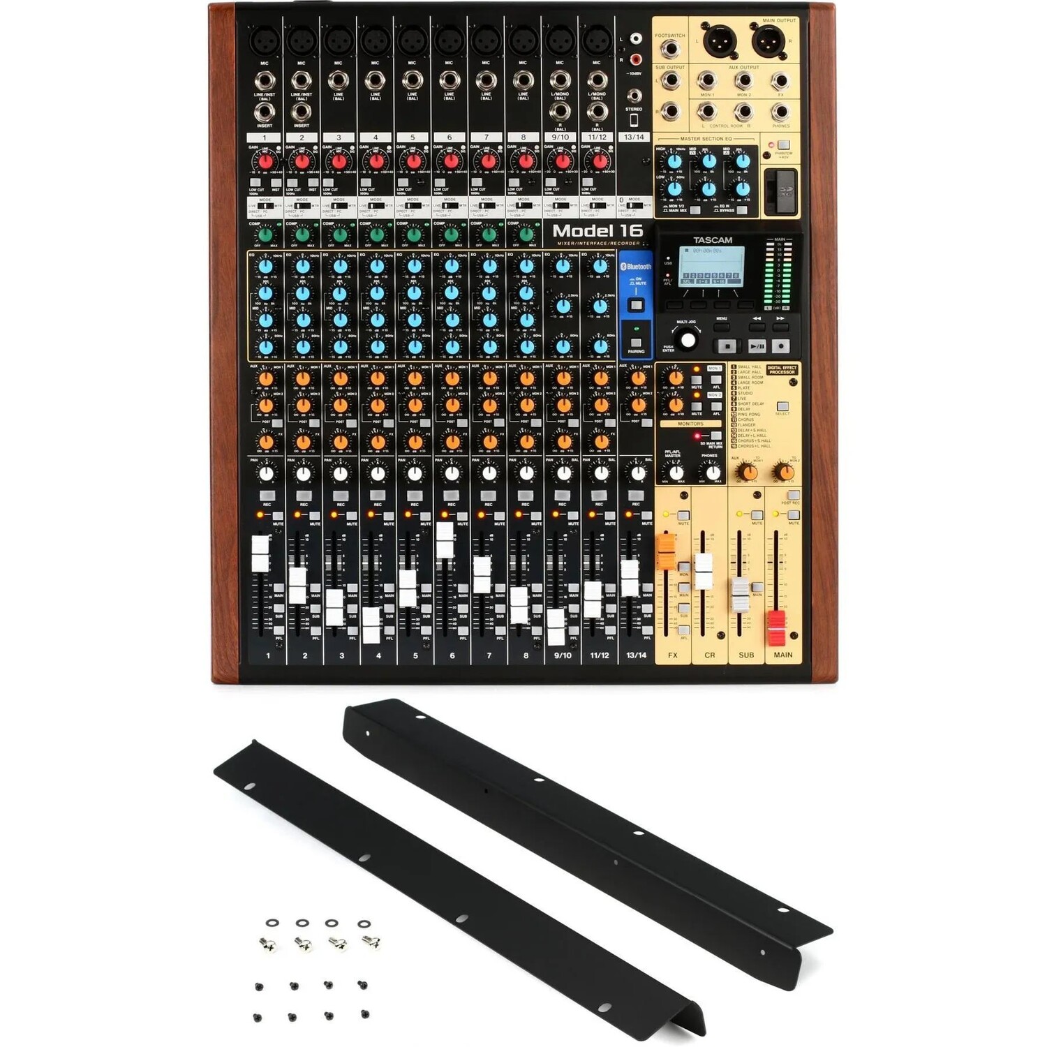 

Микшер/интерфейс/рекордер TASCAM Model 16 с комплектом для монтажа в стойку