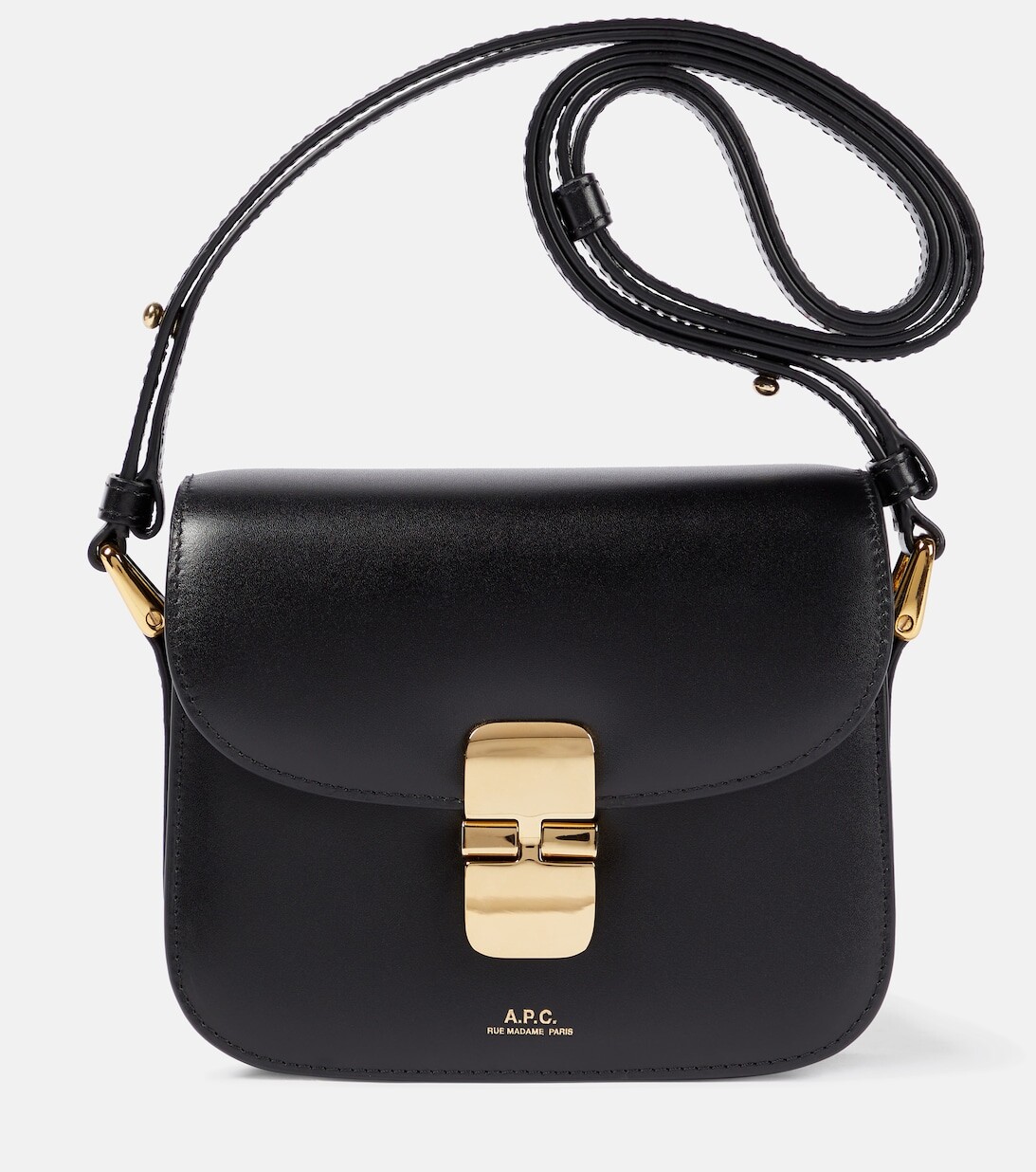 

Кожаная сумка через плечо Grace Mini A.P.C., черный
